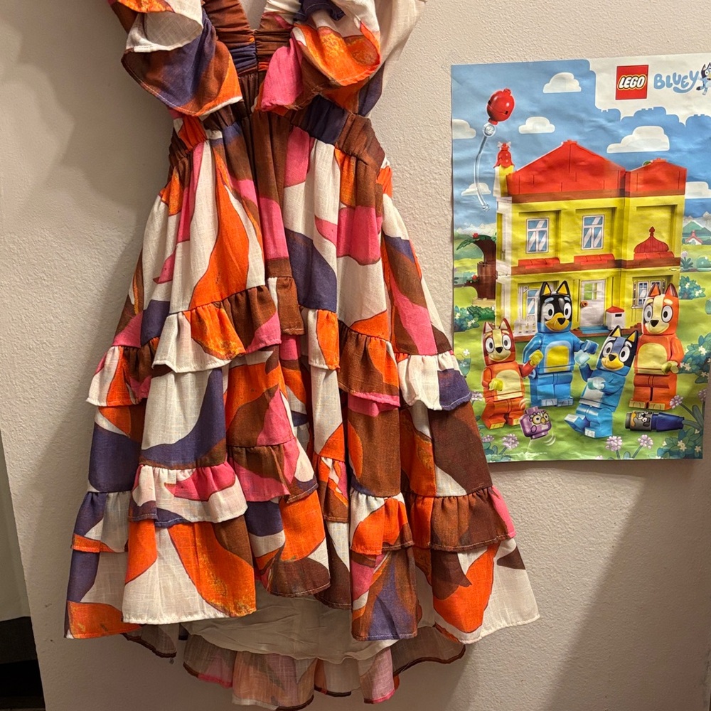 Multicolor Ruffled Dress - Picture 2 of 6